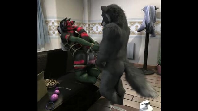 3d Yiff by H0rs3 Yiff Futa Furry Porn Sex E621 FYE rough bondage bdsm wolf fucks a dragon scalie futanari dickgirl shemale