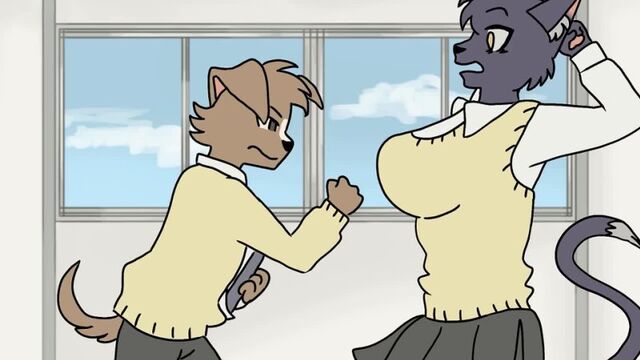 Milky Kitty and Puppy Dog (Furry Hentai Animation)